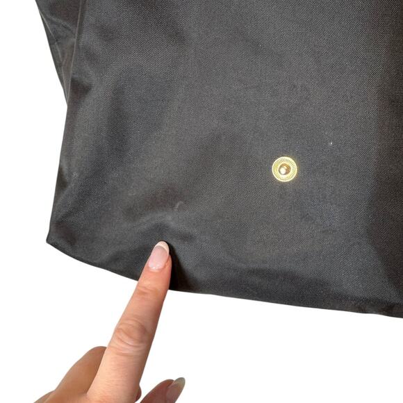 Longchamp Le Pliage Original M Tote Bag Black Canvas Classic Minimal Designer - Picture 6 of 13